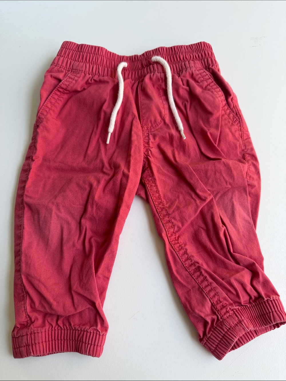 Baby Gap Red Drawstring Jogger Pants 6-12 months